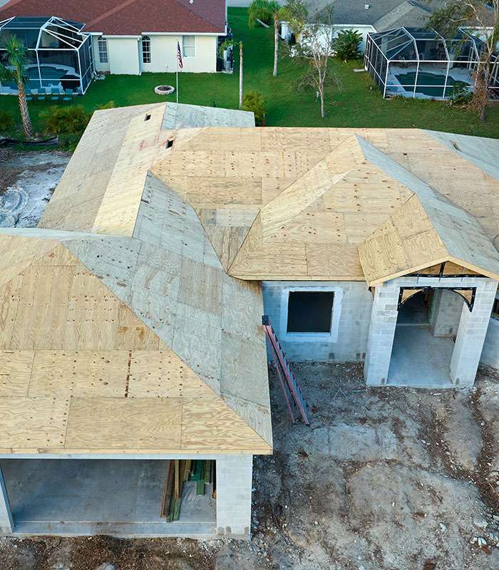 Home under construction in Brevard County, FL